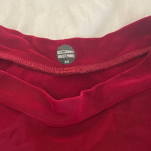 Red ballet bullet pointe skirt - Picture 3 of 4